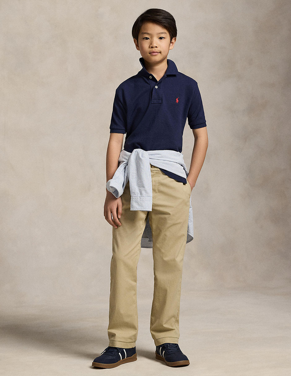 Playera tipo polo de algodón para niño Playera tipo polo de algodón para niño