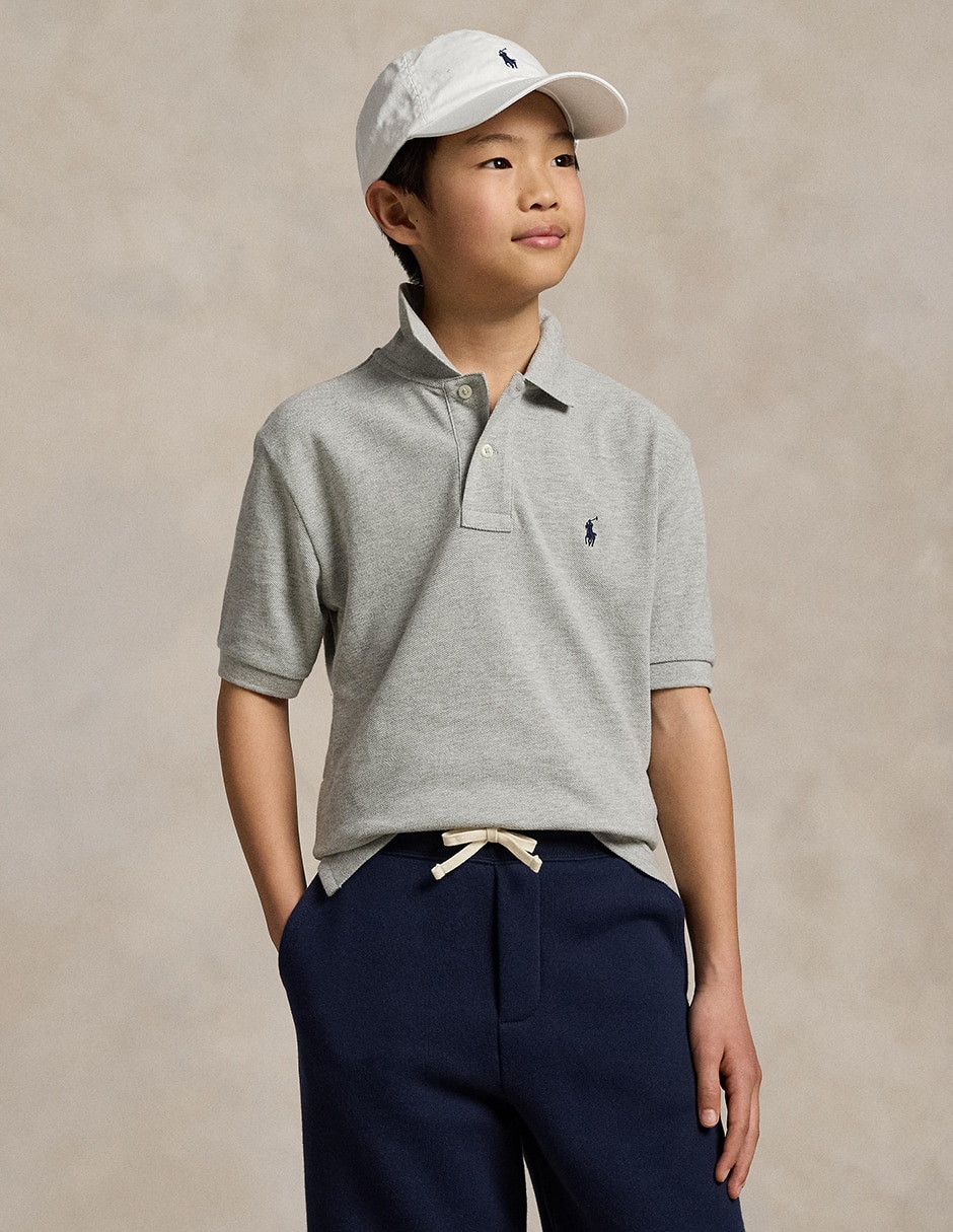 Playera tipo polo de algodón para niño Playera tipo polo de algodón para niño