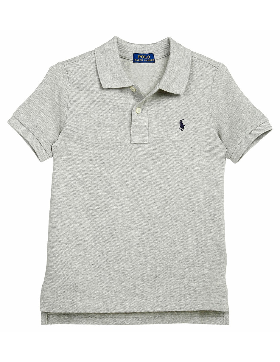Playera tipo polo de algodón para niño