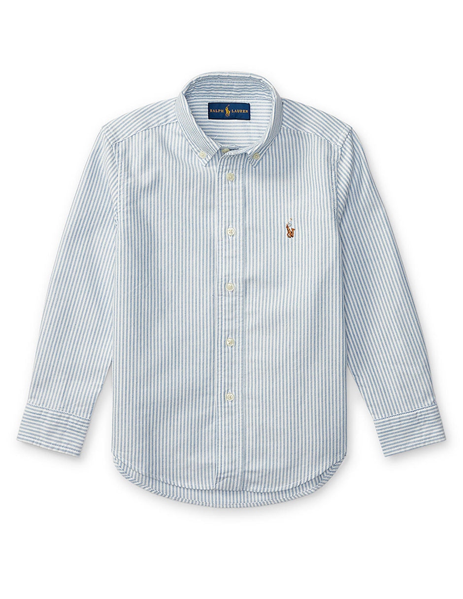Camisa casual polo ralph lauren de algodón manga larga para niño