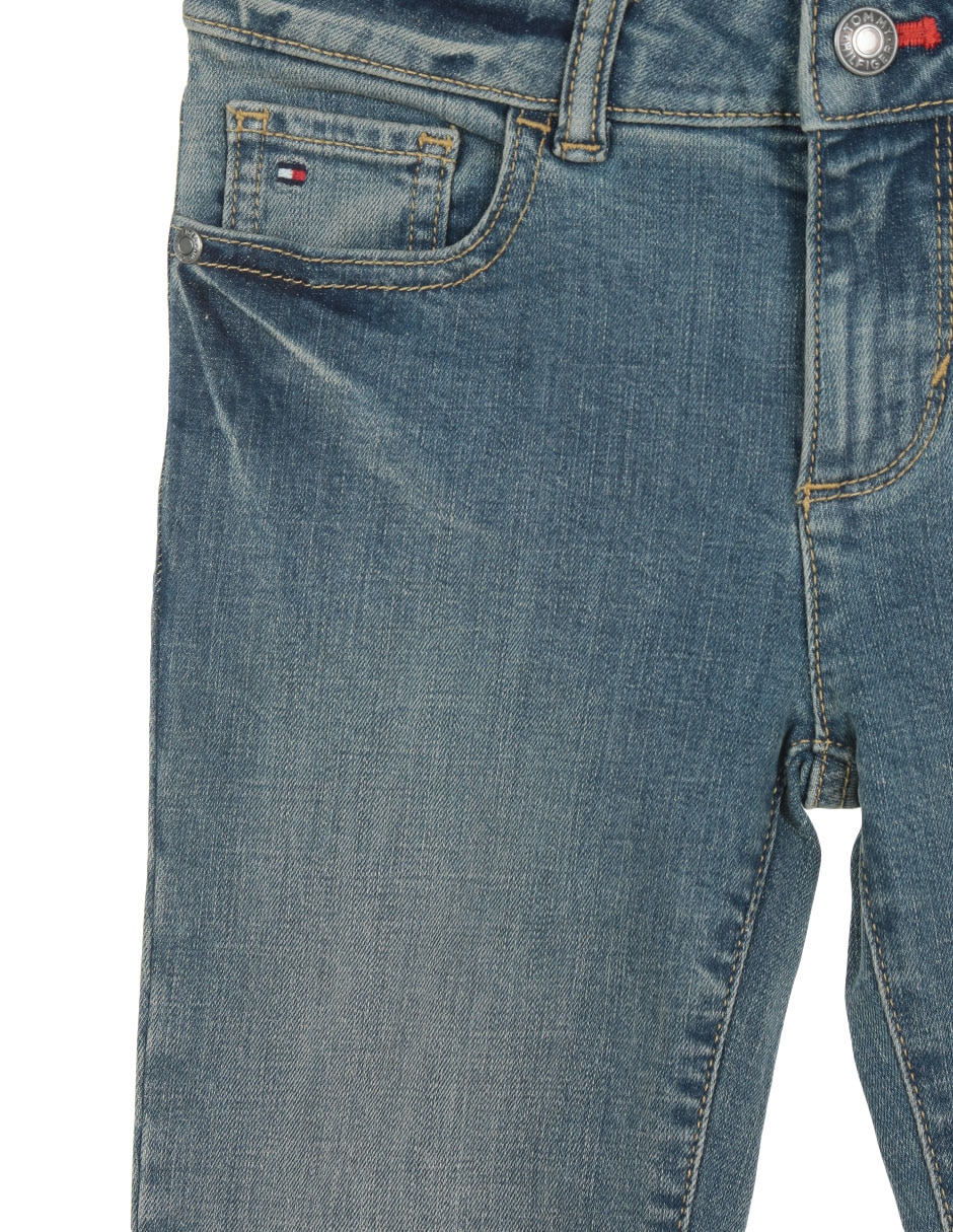 Jeans skinny Tommy deslavado para niño