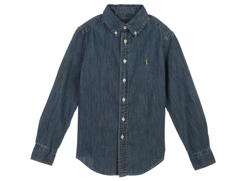 Camisa casual Polo Ralph Lauren de algodón manga larga para niño