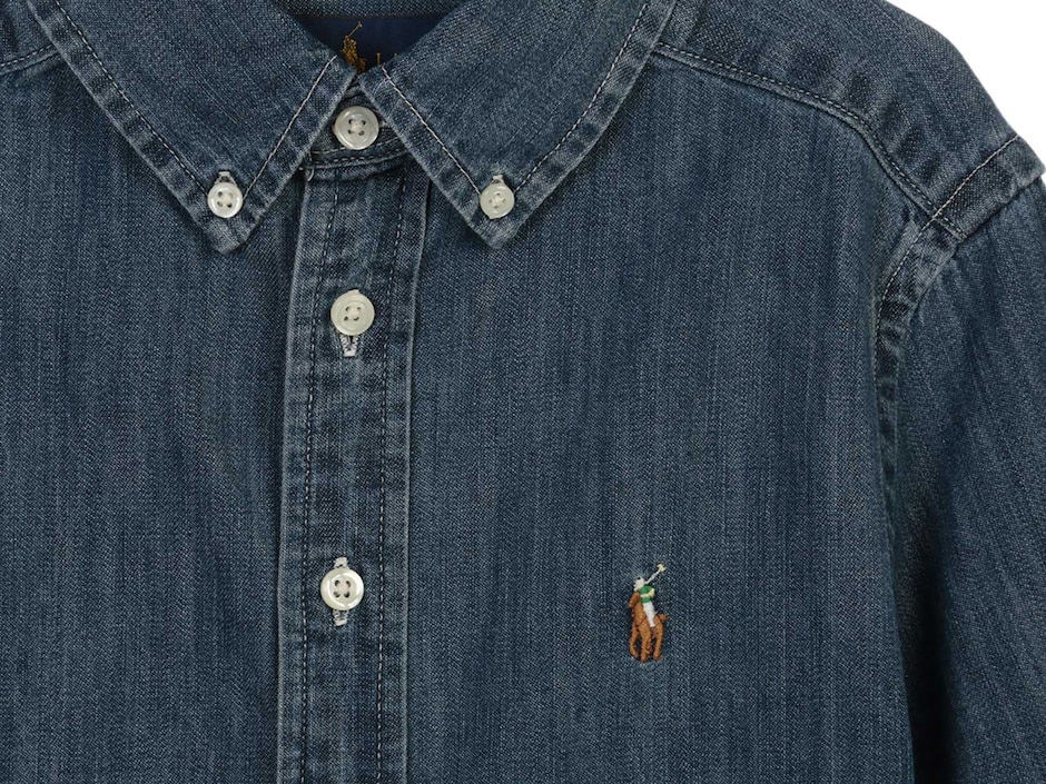 Camisa casual Polo Ralph Lauren de algodón manga larga para niño