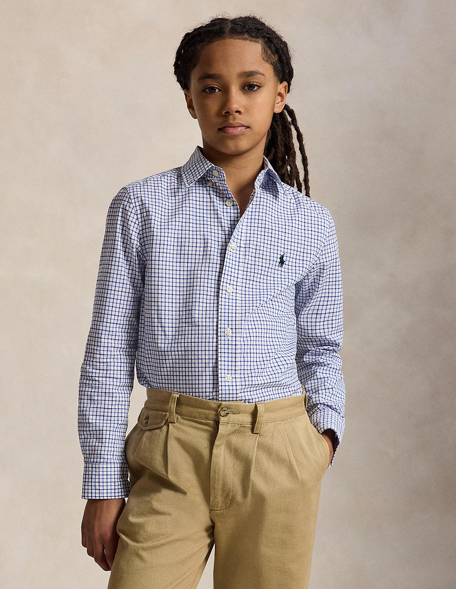 Camisa casual manga larga para niño