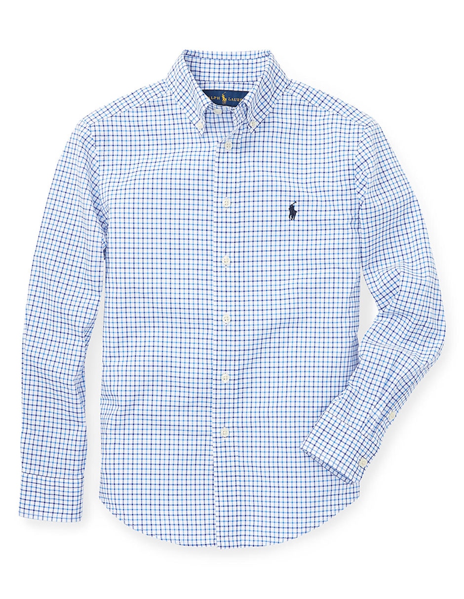 Camisa casual manga larga para niño 6