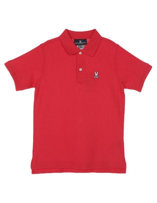 Playera tipo polo de algodón para niño