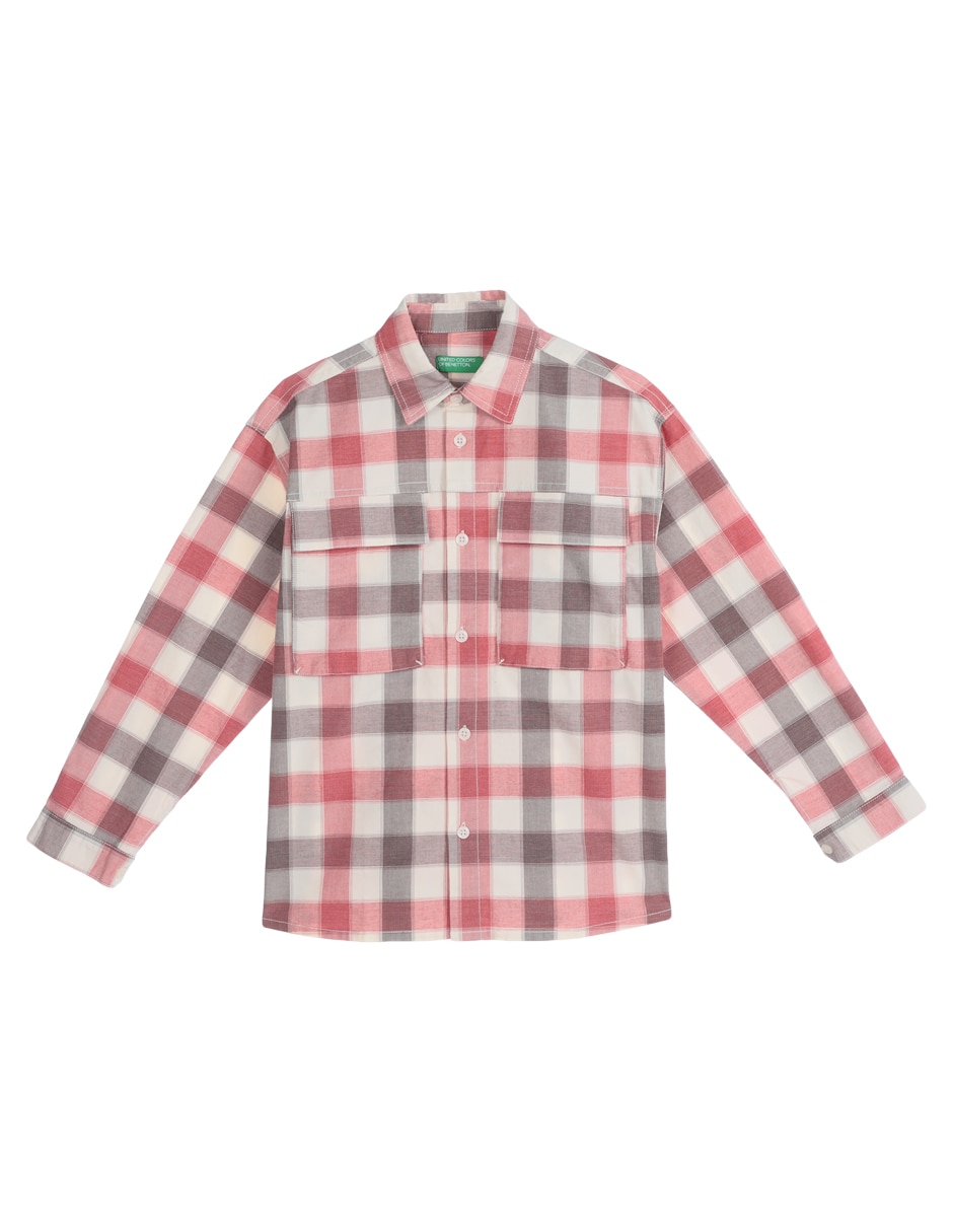 Camisa casual de algodón manga larga para niño
