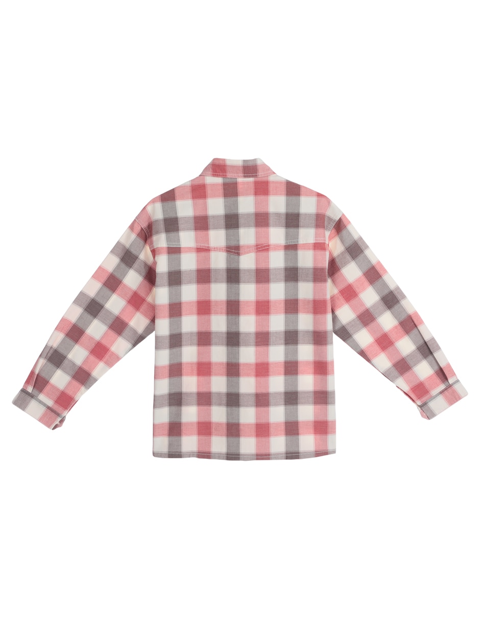 Camisa casual de algodón manga larga para niño