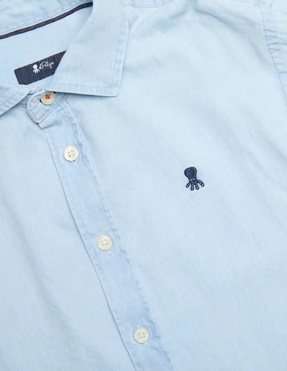 Camisa casual El Pulpo de algodón manga larga para niño