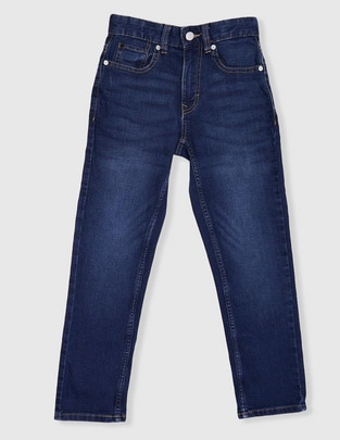 Jeans slim Calvin Klein lavado obscuro para niño