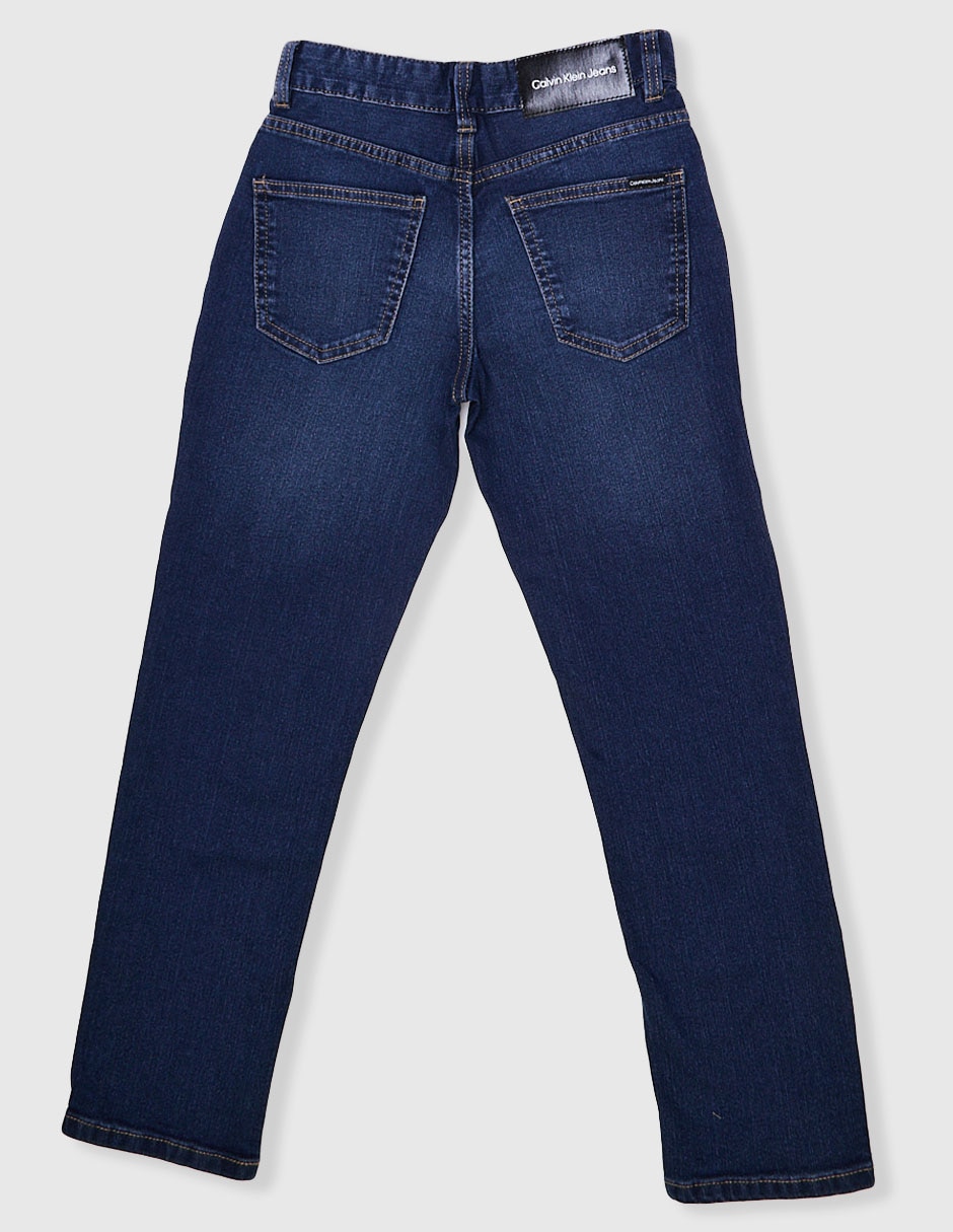 Jeans slim Calvin Klein lavado obscuro para niño