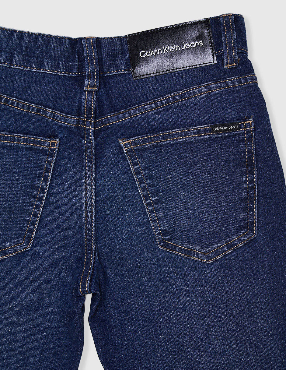 Jeans slim Calvin Klein lavado obscuro para niño