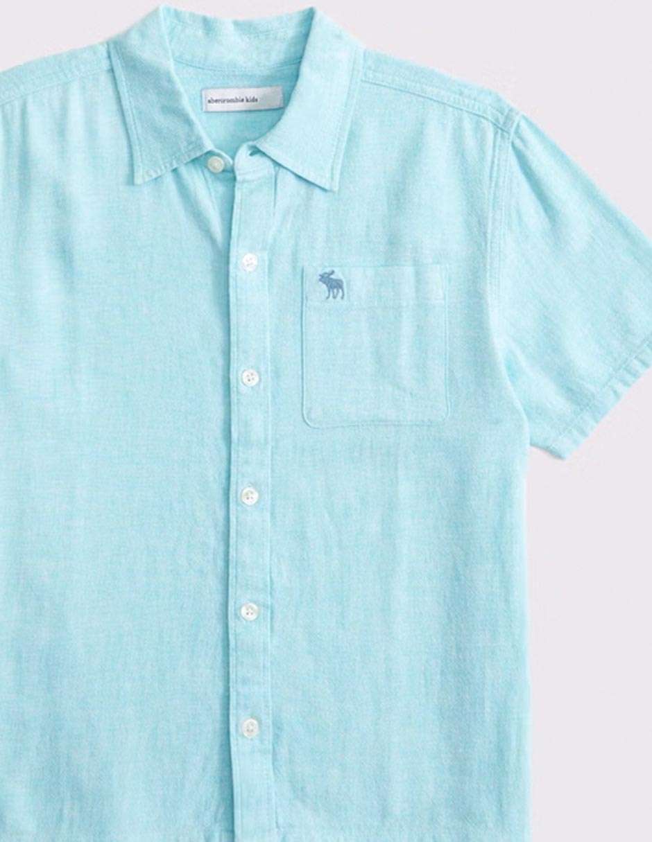 Camisa casual Abercrombie & Fitch de algodón manga corta para niño