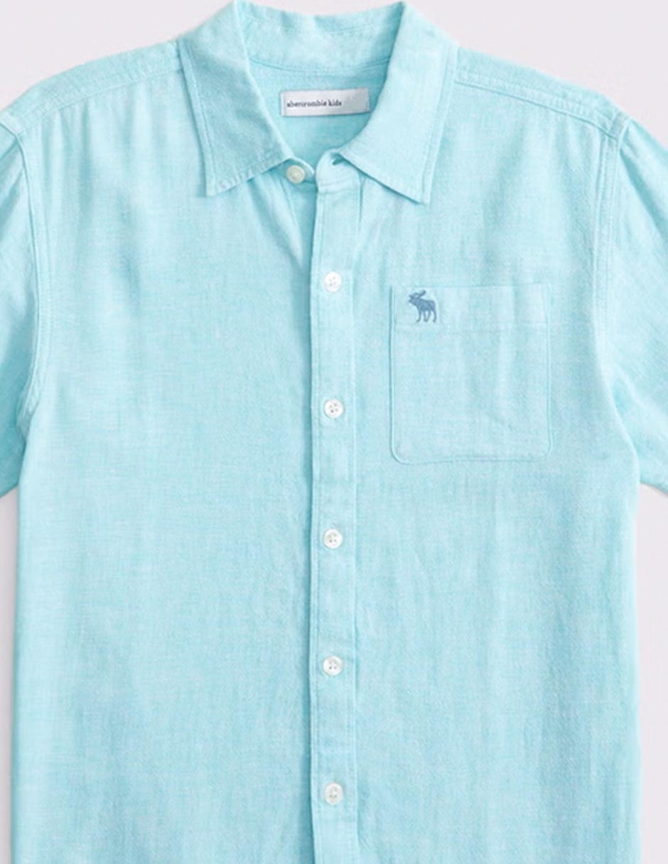 Camisa casual Abercrombie & Fitch de algodón manga corta para niño