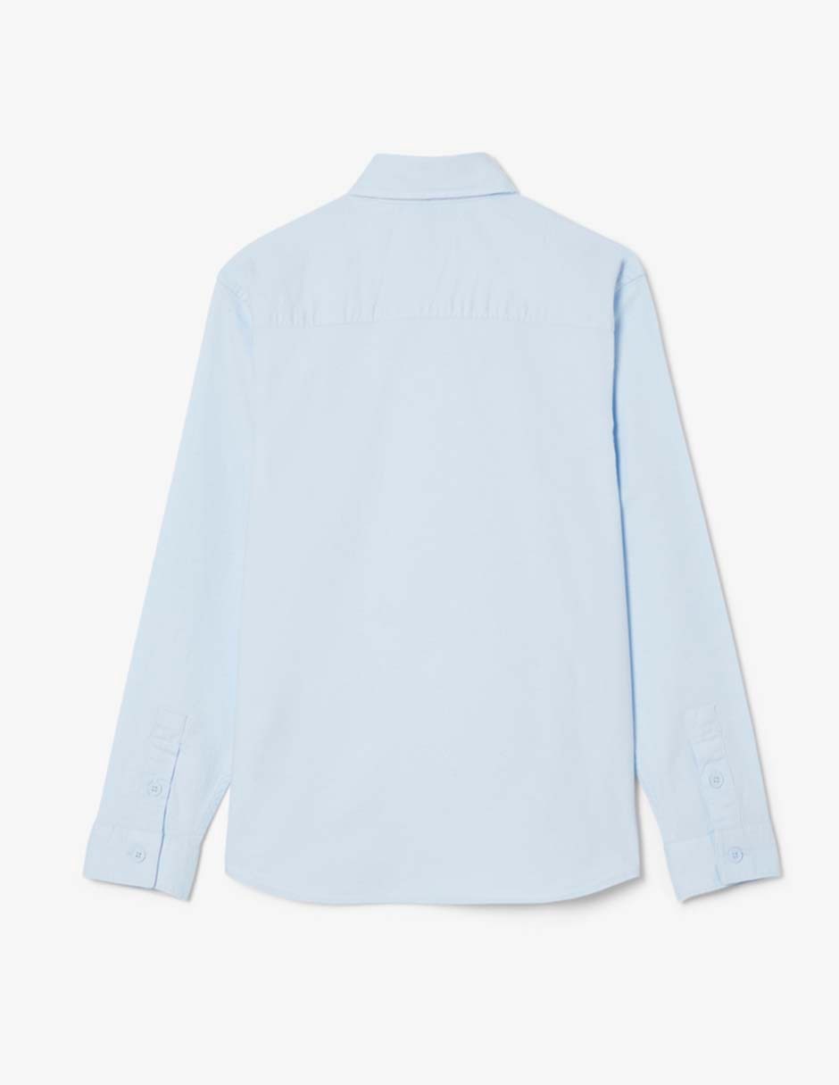 Camisa casual Core Essentials de algodón manga larga para infantil unisex 5