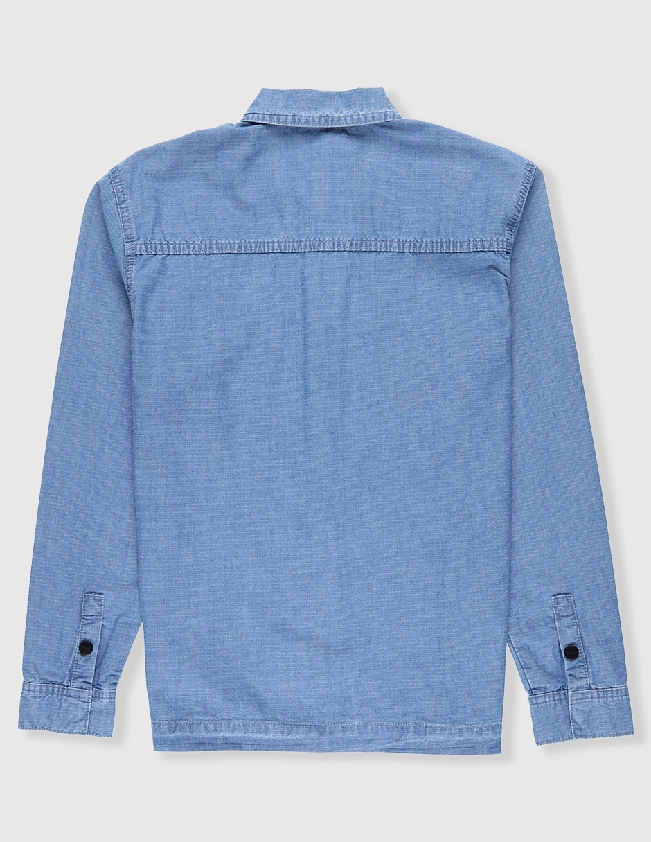 Camisa casual de algodón manga larga para niño