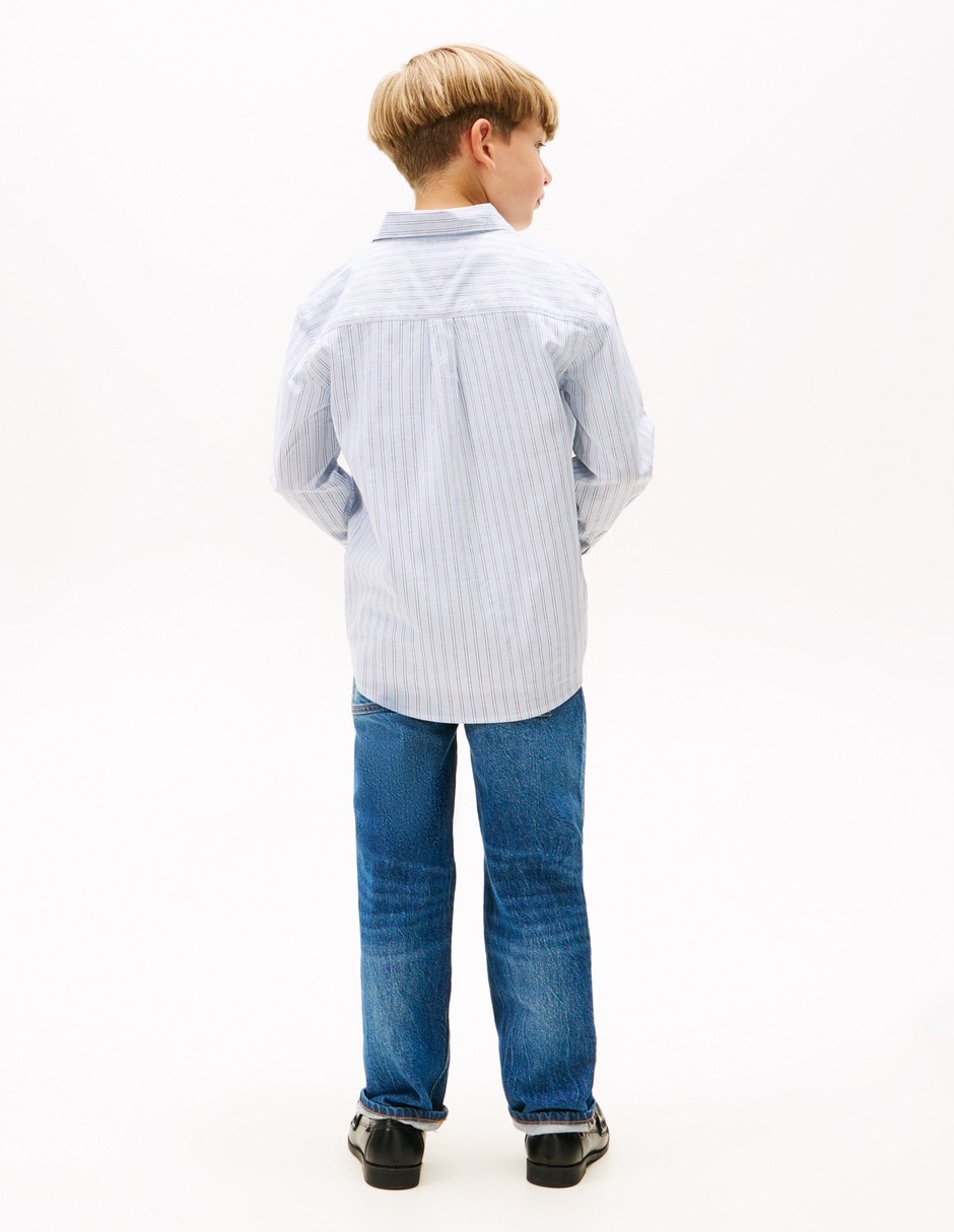 Camisa casual Tommy Hilfiger de algodón manga larga para niño
