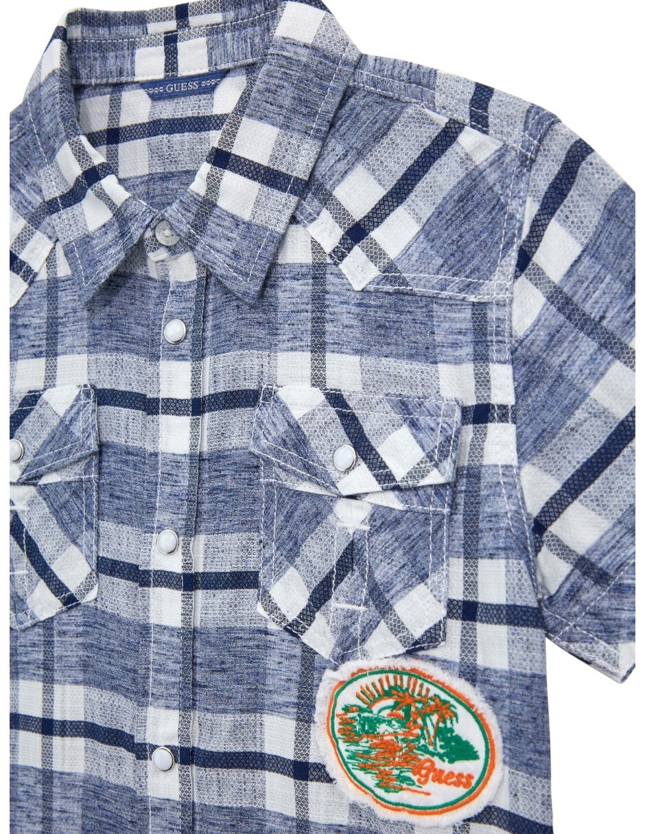 Camisa casual Guess de algodón manga corta para niño
