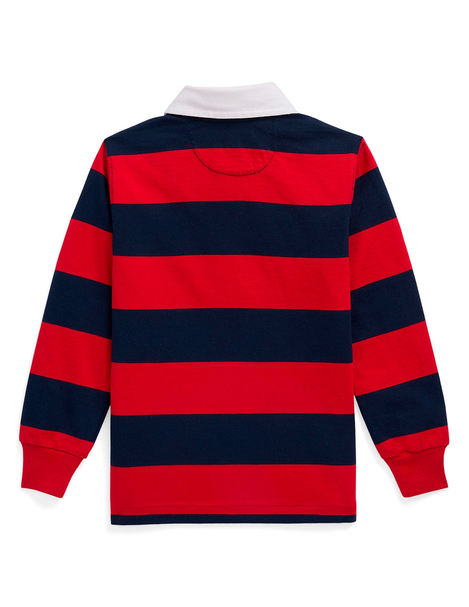 Playera tipo polo polo de algodón para niño 3