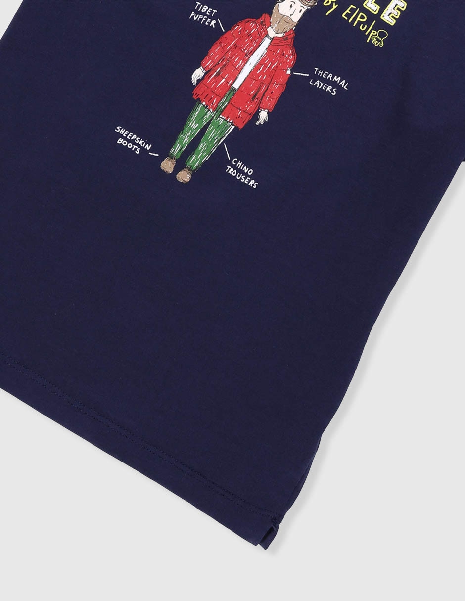 Playera El Pulpo manga corta para niño
