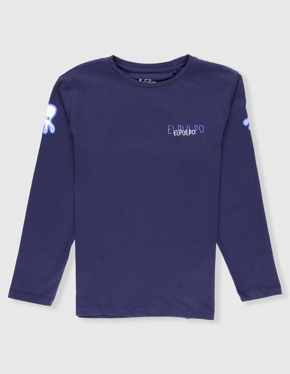 Playera manga larga para niño