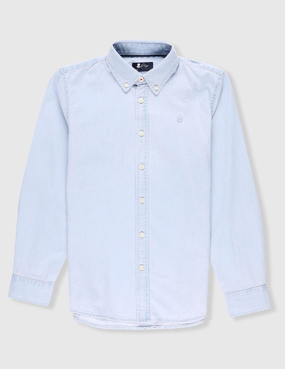 Camisa casual El Pulpo de algodón manga larga para niño
