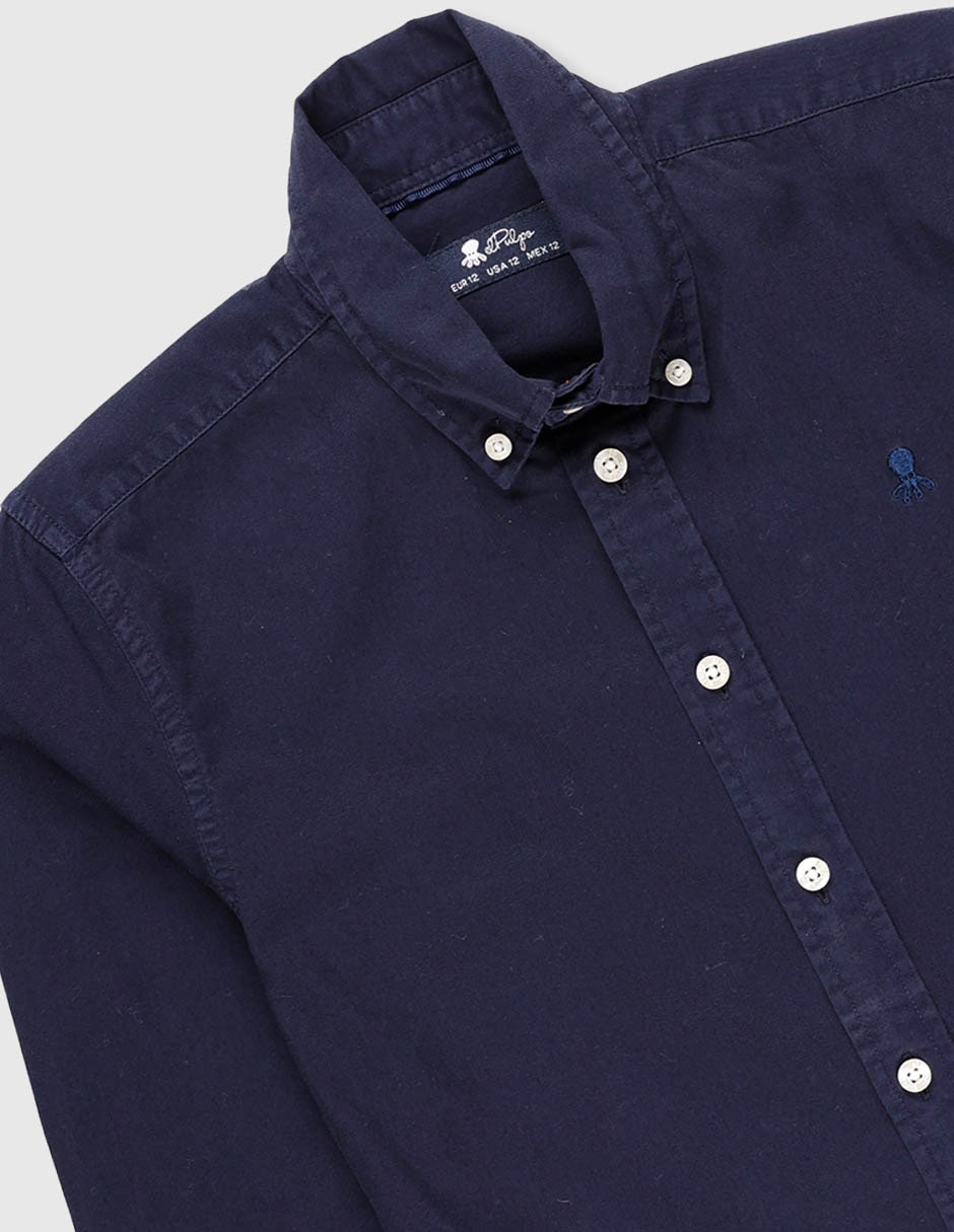 Camisa casual El Pulpo de algodón manga larga para niño