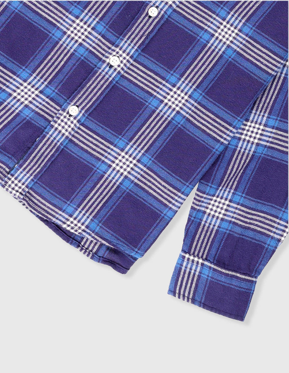 Camisa casual de algodón manga larga para niño