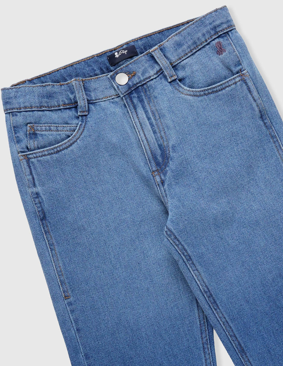 Jeans skinny El Pulpo lavado medio para niño