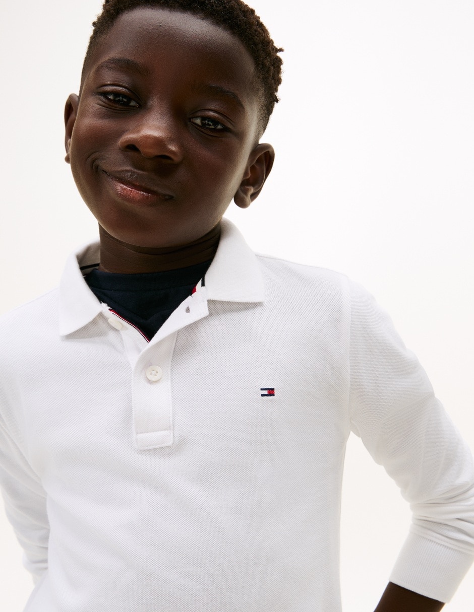 Playera tipo polo de algodón para niño 6