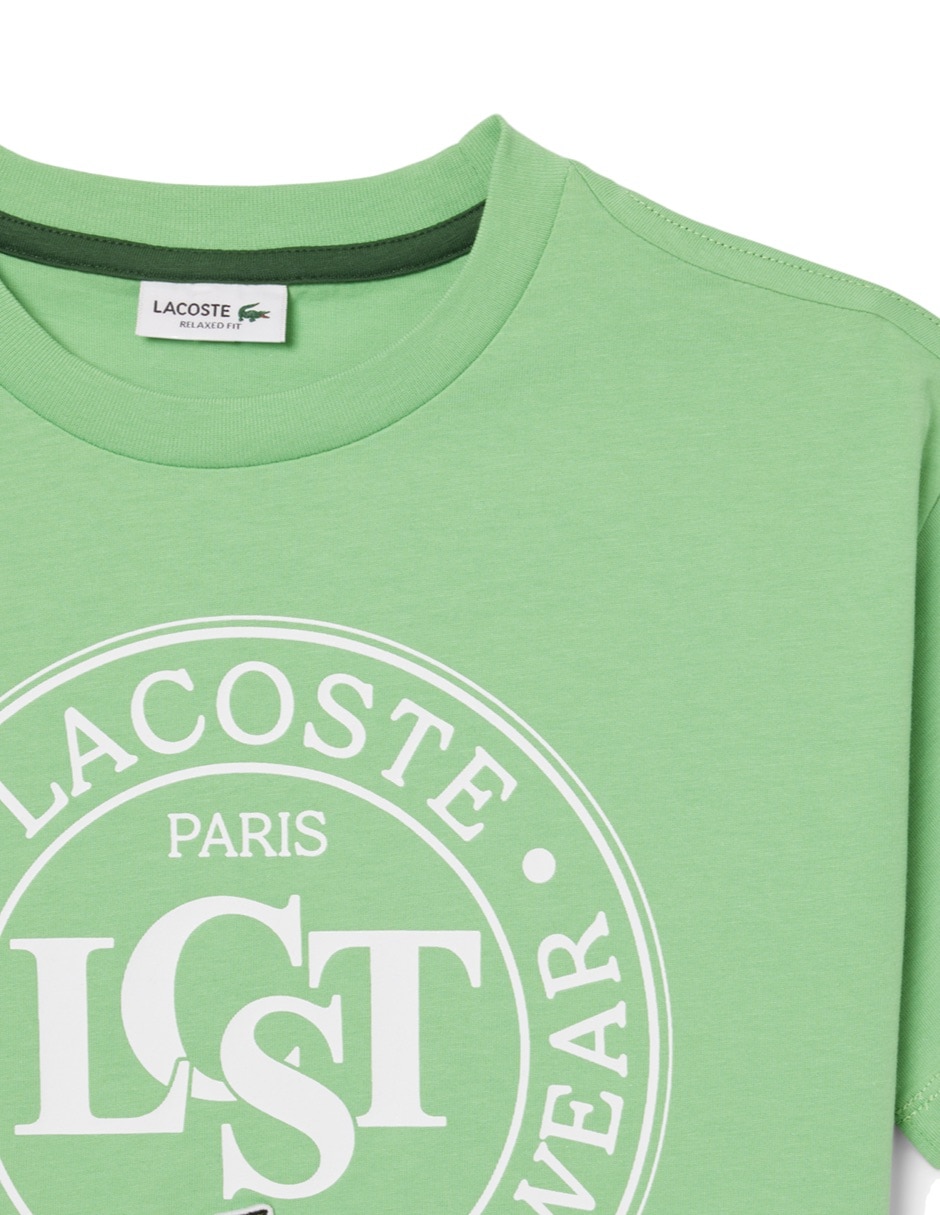 Playera Lacoste Croc Signature manga corta unisex