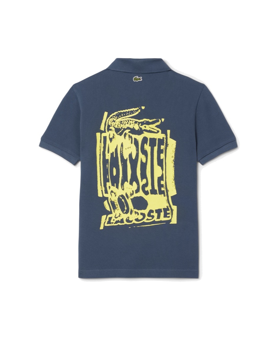 Playera tipo polo Lacoste de algodón para niño