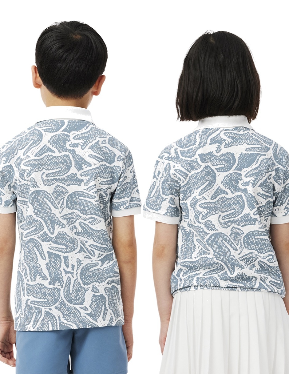 Playera tipo polo de algodón infantil unisex