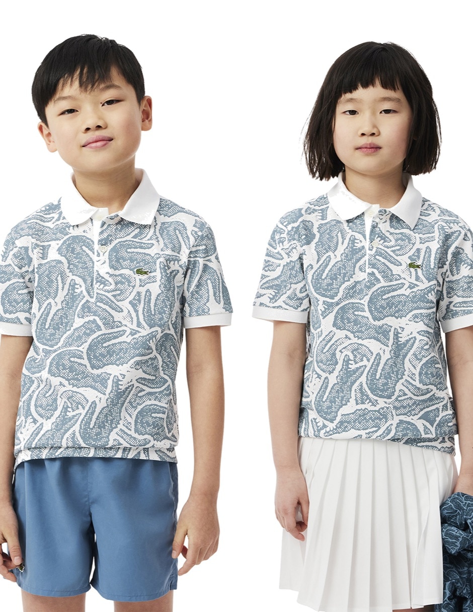 Playera tipo polo de algodón infantil unisex
