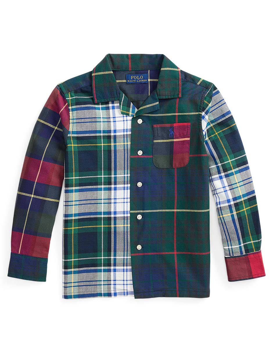 Camisa casual Polo Ralph Lauren de algodón manga larga para niño