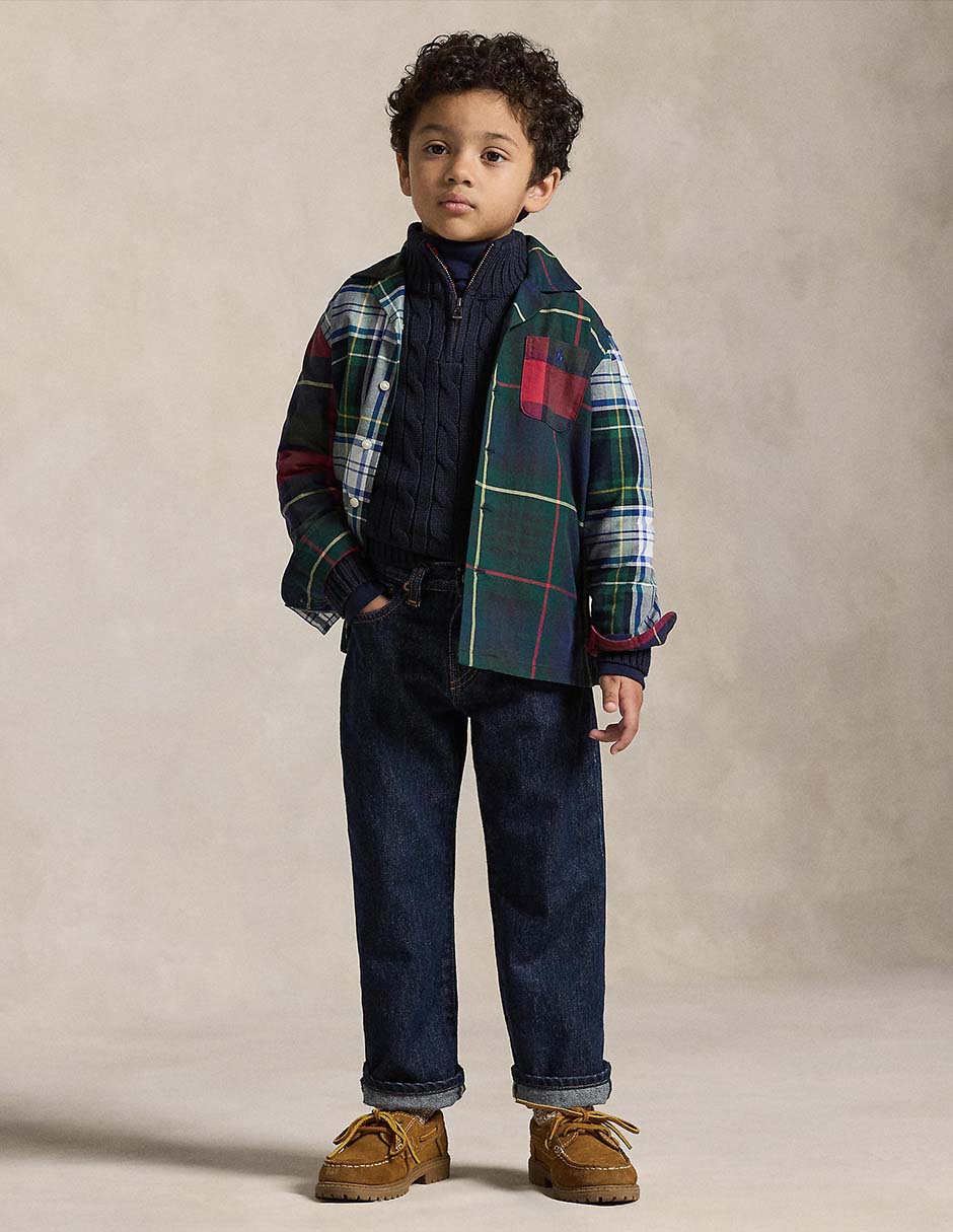 Camisa casual Polo Ralph Lauren de algodón manga larga para niño