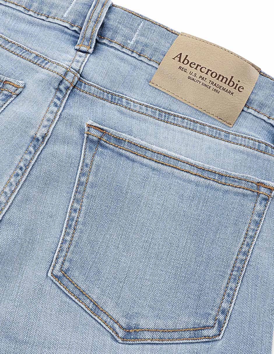 Jeans straight Abercrombie & Fitch lavado claro para niño
