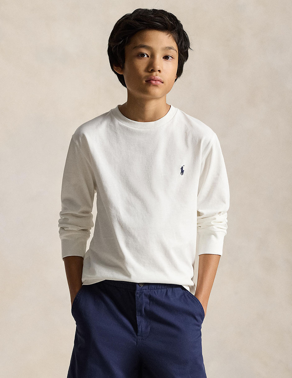 Playera polo manga larga para niño 2