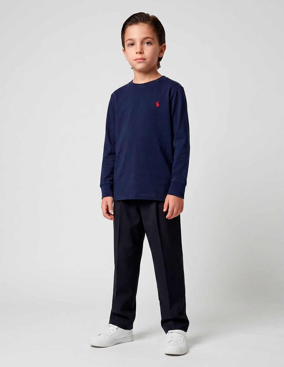 Playera polo manga larga para niño Playera polo manga larga para niño