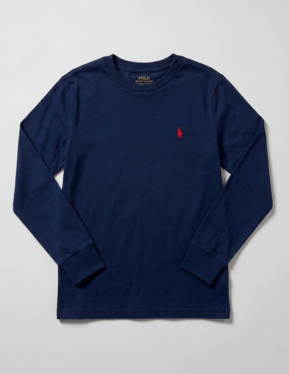 Playera polo manga larga para niño 6