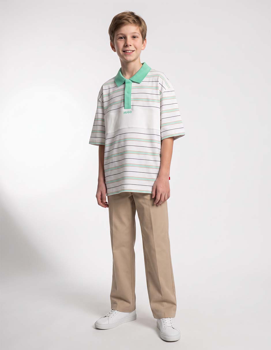 Playera tipo polo de algodón para niño Playera tipo polo de algodón para niño
