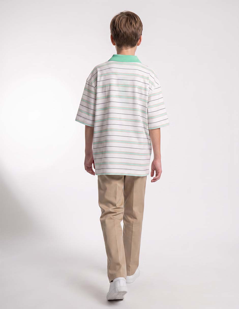 Playera tipo polo de algodón para niño 2