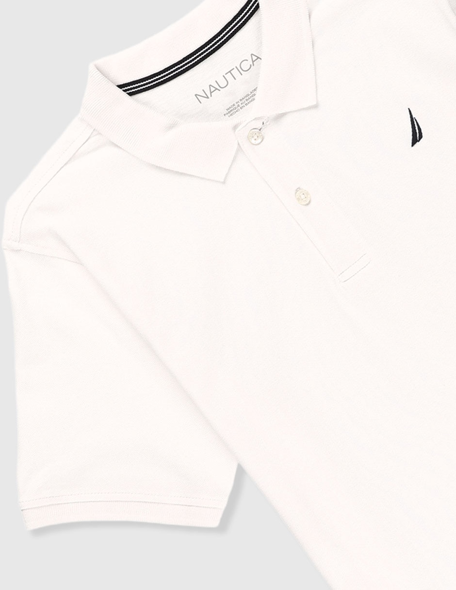 Playera tipo polo de algodón para niño 4