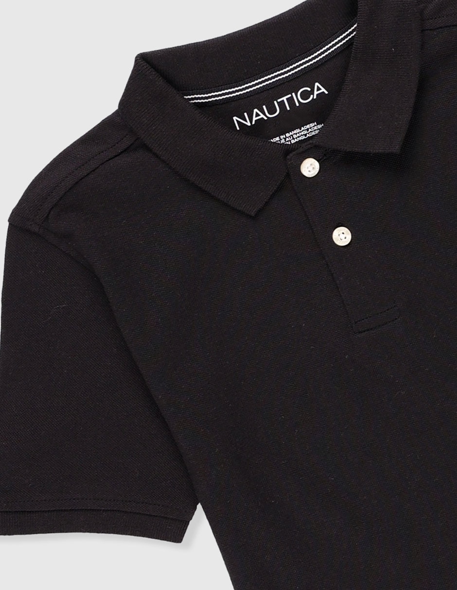 Playera tipo polo Nautica de algodón para niño