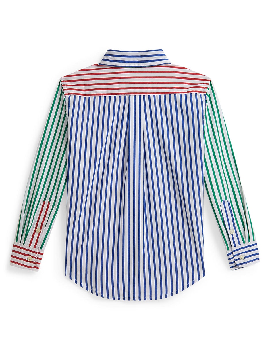 Camisa casual de algodón manga larga para niño 3