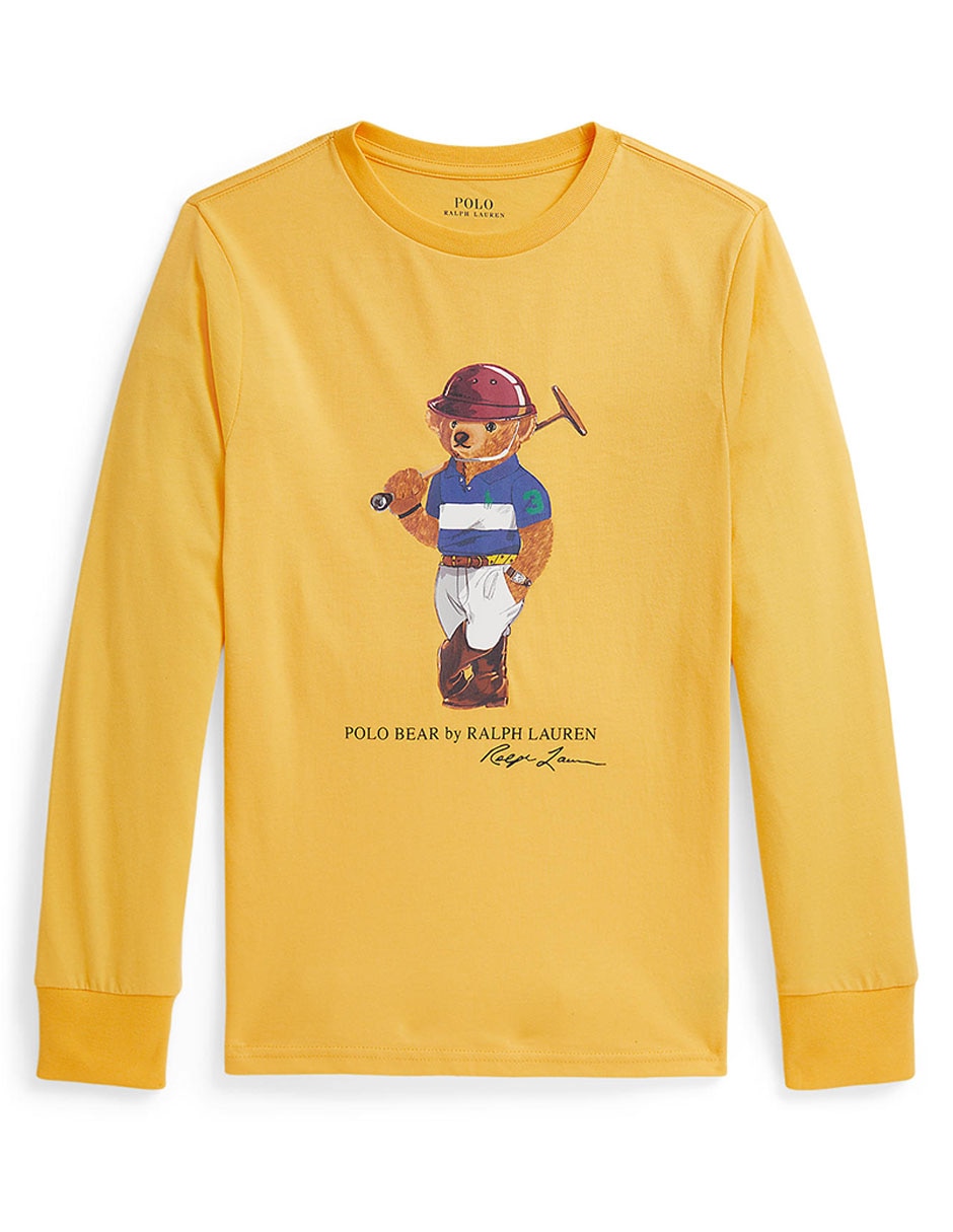Playera Polo manga larga para niño