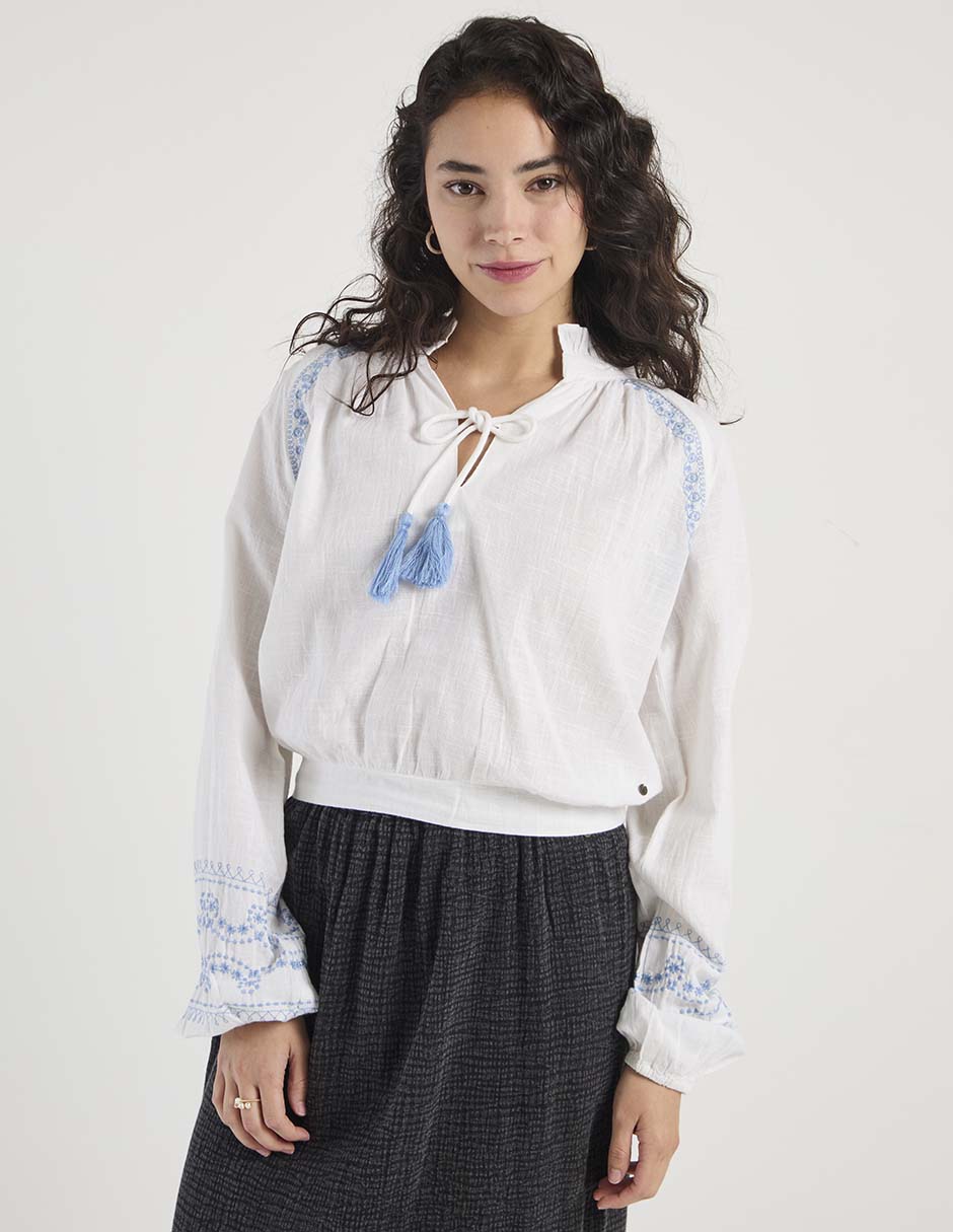 Blusa manga larga para mujer 5