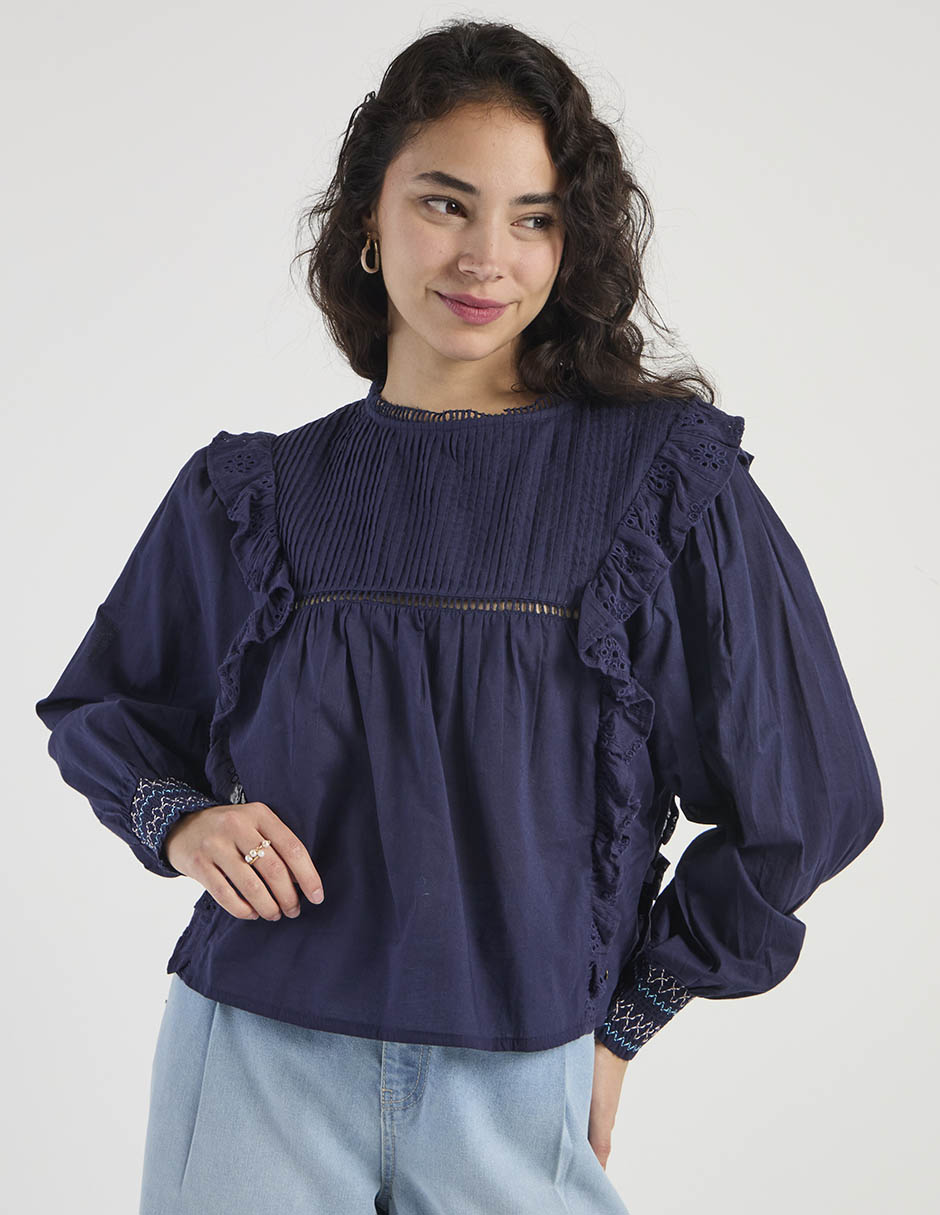 Blusa manga larga para mujer 5