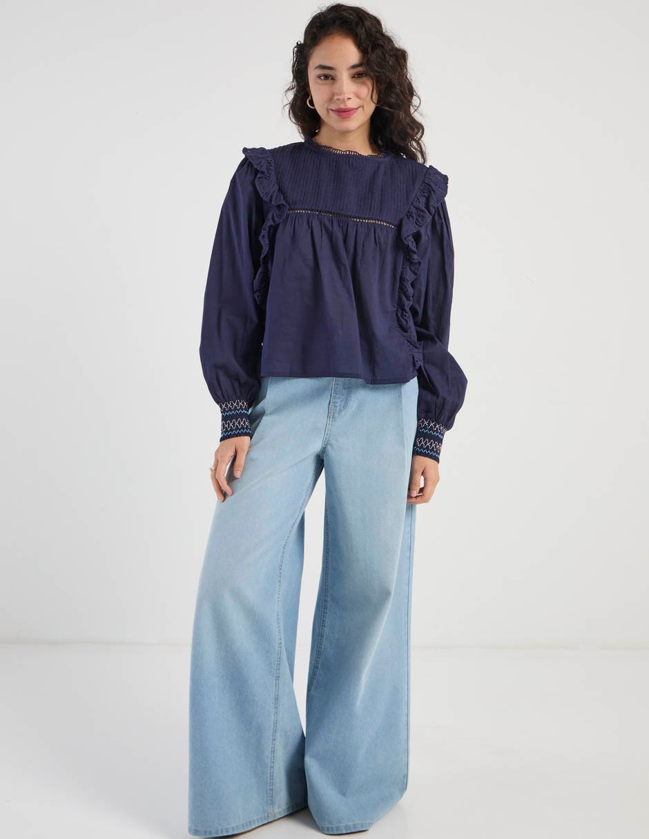 Blusa manga larga para mujer 4