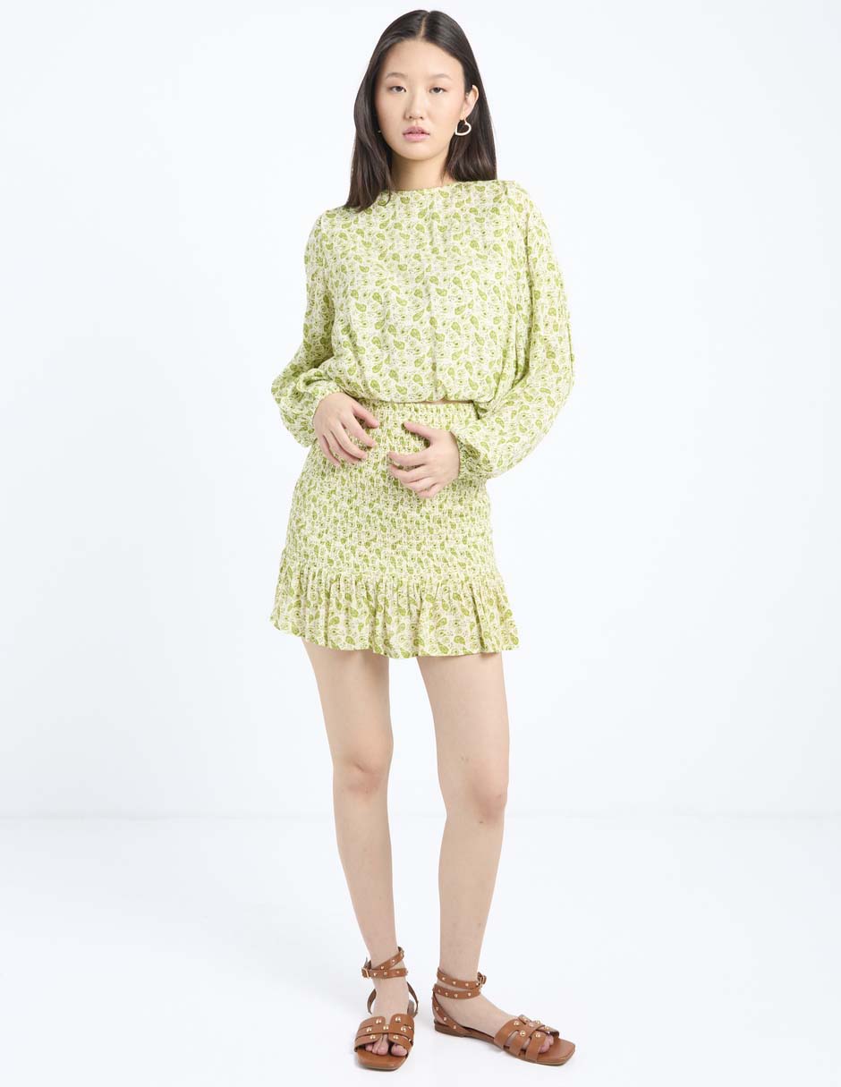 Blusa manga larga para mujer